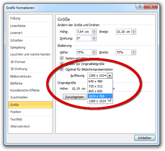 image size for powerpoint presentation